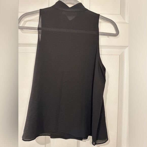 Zara High Neck Button Black sleeveless blouse - Picture 6 of 10